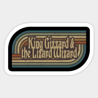 King Gizzard & the Lizard Wizard Vintage Stripes Sticker